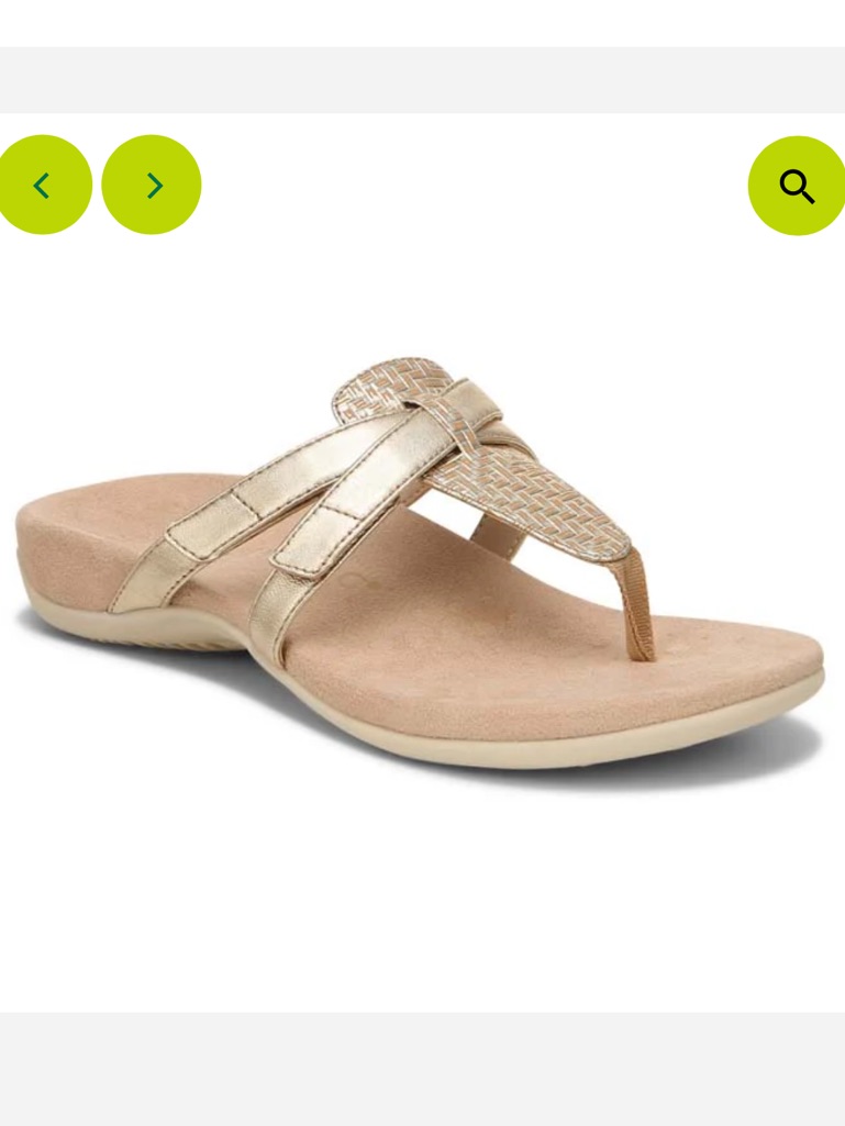 Vionic Women's Karley Vio-Motion Insole Sandal Gold - Medium